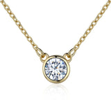 925 Silver London CZ Pendant Choker Necklace for Women