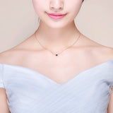 925 Silver London CZ Pendant Choker Necklace for Women