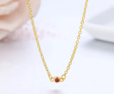 925 Silver CZ Stones Chain Choker Necklace for Women