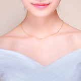 925 Silver CZ Stones Chain Choker Necklace for Women