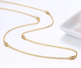 925 Silver CZ Stones Chain Choker Necklace for Women