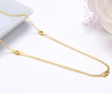 925 Silver CZ Stones Chain Choker Necklace for Women
