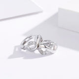 925 Silver Infinity CZ Circle Small Huggie Hoop Earrings Girls