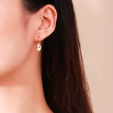 925 Silver Cat Charm Dangle Earrings for Women Girls Kids Jewelry