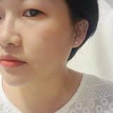 925 Silver Moonstone Stud Earrings High Clarity for Women Girls