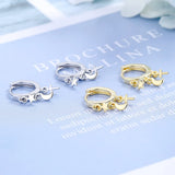 925 Silver Small Huggie Hoops Earrings Star Moon Wedding Party Jewelry