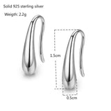 925 Silver Teardrop Dangle Earrings For Women Girls Kids