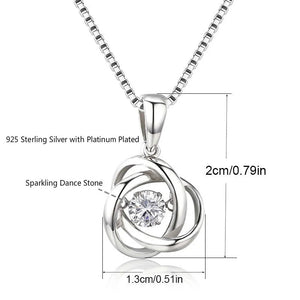925 Silver CZ Cross Pendant Necklace Women Girls Jewelry Gift