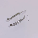 925 Silver Tassel Long Earrings Modern Women Wheat Leaf Piercing Hanging