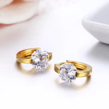 925 Silver CZ Small Loop Huggie Hoop Earrings For Women Girls