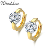 925 Silver CZ Small Loop Huggie Hoop Earrings For Women Girls