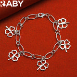 925 Silver Wedding Heart Clover Jewelry Set