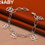 925 Silver Wedding Heart Clover Jewelry Set
