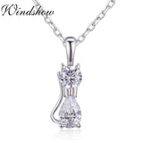 925 Silver CZ Gatos Cat Charms Undertale Necklace Jewelry Women Girls