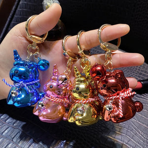 Acrylic Unicorn Keychain Quicksand Pendant Transparent Keychain
