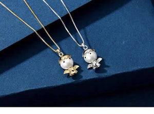 Angel 925 Silver Pendant Base Findings for Pearls Stones Crystal Coral