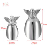 Angel Wing Heart Memorial Keepsake Cremation Urn Engraved