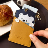 Poodle Keychain Animal Card Holder ID Protection Cover