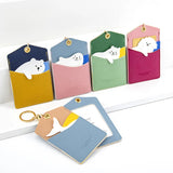 Poodle Keychain Animal Card Holder ID Protection Cover