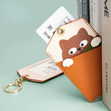 Poodle Keychain Animal Card Holder ID Protection Cover