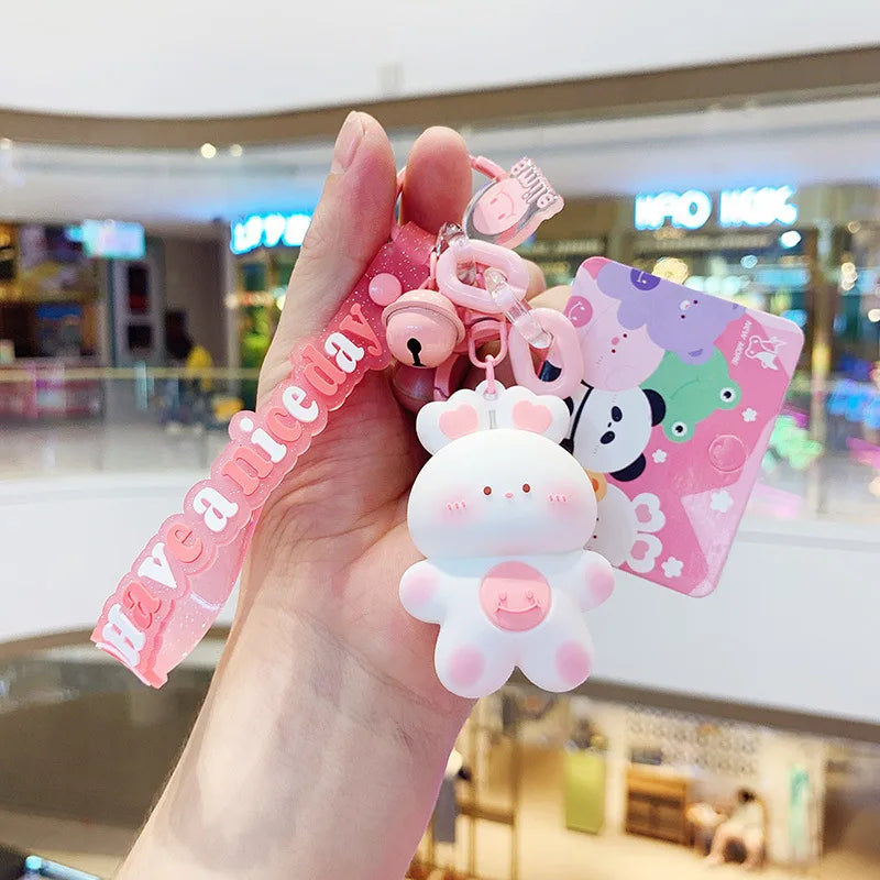 Rabbit Cartoon Keychain Car Accessories Jewelry Gift