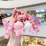 Rabbit Cartoon Keychain Car Accessories Jewelry Gift
