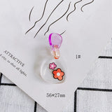 Animal Fruit Resin Earrings Geometric Love Heart Pendant DIY Jewelry