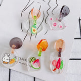 Animal Fruit Resin Earrings Geometric Love Heart Pendant DIY Jewelry