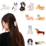 French Corgi Shark Hair Claw Clip Acetate Headwear