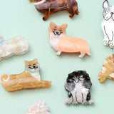 French Corgi Shark Hair Claw Clip Acetate Headwear
