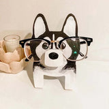Corgi Dog Glasses Holder Stand Wooden Ornament Sunglasses Display Rack