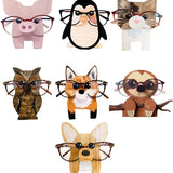 Corgi Dog Glasses Holder Stand Wooden Ornament Sunglasses Display Rack