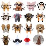 Corgi Dog Glasses Holder Stand Wooden Ornament Sunglasses Display Rack