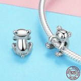 Koala Bear Bead Charm Sterling Silver DIY Jewelry Fits European Bracelet