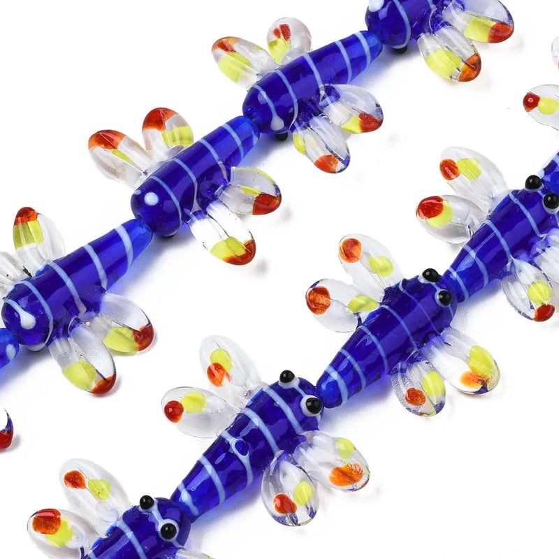 Dragonfly Lampwork Beads for Jewelry DIY 20pc