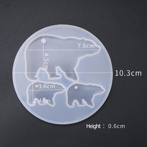 Animal Silicone Mold Elephant Alpaca Polar Bear Shape Epoxy Resin