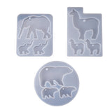 Animal Silicone Mold Elephant Alpaca Polar Bear Shape Epoxy Resin