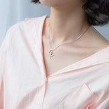 925 Sterling Silver Moon Cat Pendant Necklace for Women Girls