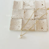 Anime Pearl Bear Pendant Necklace Women Jewelry