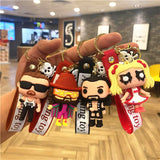Anime Wrestling Keychain Car Key Chain Toys Accessories