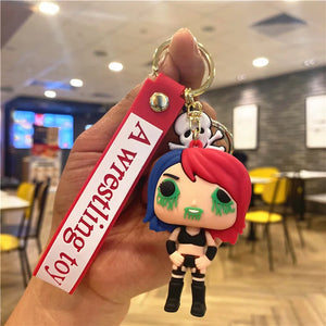 Anime Wrestling Keychain Car Key Chain Toys Accessories