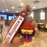 Anime Wrestling Keychain Car Key Chain Toys Accessories