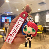Anime Wrestling Keychain Car Key Chain Toys Accessories