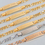 Personalized Kids Cuban Bracelet Stainless Steel Children Bracelet