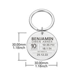 Personalized Baby Keychain Name Date Weight Gift for Newborn Boys Girls