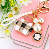 Bag Shaped Keychain Women Girls Rhinestone Pendant Key Ring