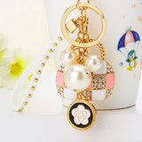 Bag Shaped Keychain Women Girls Rhinestone Pendant Key Ring