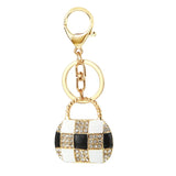 Bag Shaped Keychain Women Girls Rhinestone Pendant Key Ring