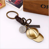 Baseball Cap Keychain Pendant Retro School Bag Decoration Accessories