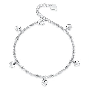 Heart Bracelet Boho Adjustable Cuff with Earrings